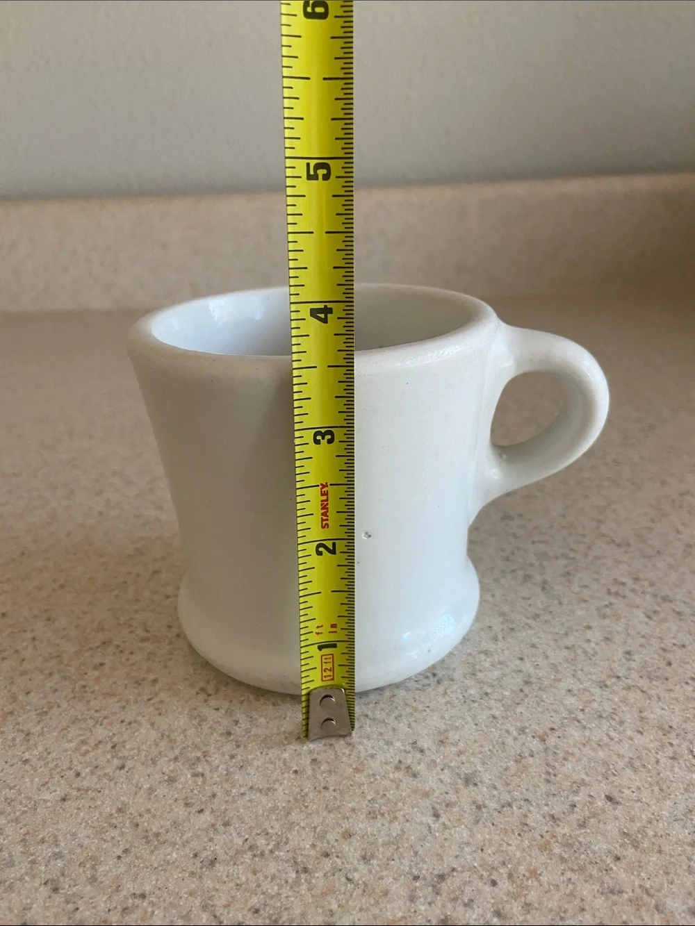Antique White Ironstone Shaving Mug Union Barber Cup Vintage